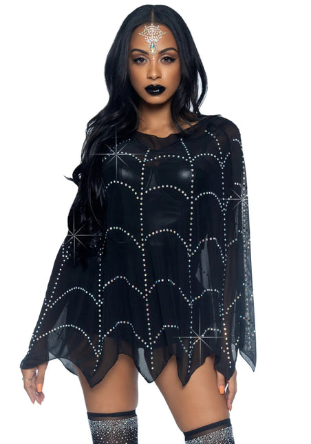 Spinnenweb Poncho Dames Leg Avenue van Leg Avenue koop je bij Partywinkel