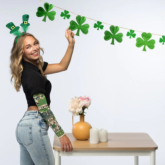 St. Patrick'S Day Slinger Groen Klavertje Vier 3m van Boland koop je bij Partywinkel