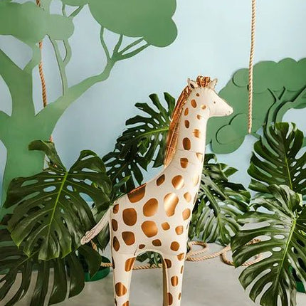 Staande folieballon Giraffe, 49x114 cm, mix van Partydeco koop je bij Partywinkel