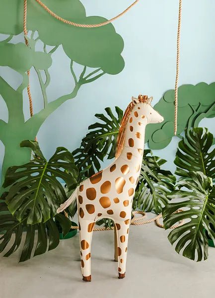 Staande folieballon Giraffe, 49x114 cm, mix van Partydeco koop je bij Partywinkel