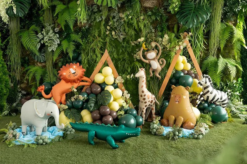 Staande folieballon Krokodil, 126x36 cm, mix van Partydeco koop je bij Partywinkel