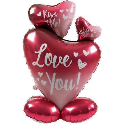Hartjes Helium Ballon Leeg Ombre 77cm van Folat koop je bij Partywinkel