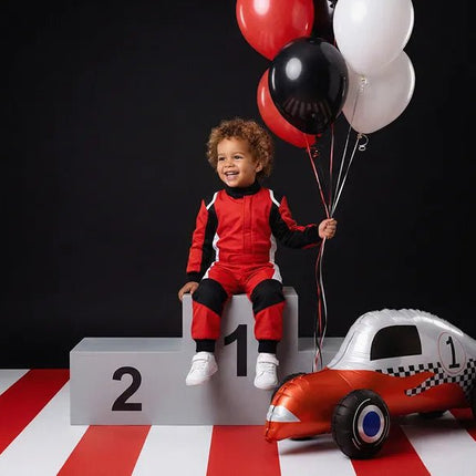 Staande folieballon Raceauto, 90x34 cm, mix van Partydeco koop je bij Partywinkel