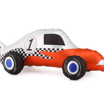 Staande folieballon Raceauto, 90x34 cm, mix van Partydeco koop je bij Partywinkel