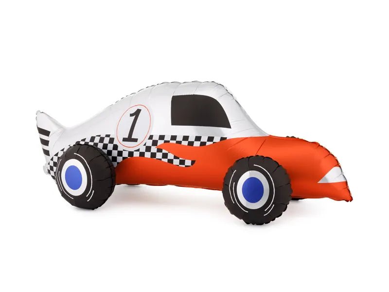 Staande folieballon Raceauto, 90x34 cm, mix van Partydeco koop je bij Partywinkel