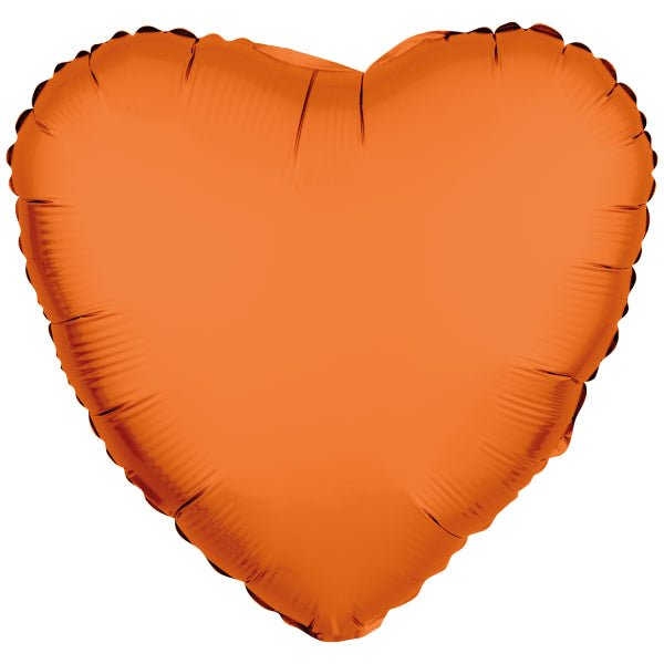 Standaard Neon Oranje Hart Folie Ballon 43cm Leeg van Riethmueller koop je bij Partywinkel