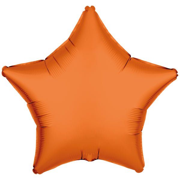 Standaard Neon Oranje Ster Folie Ballon 48cm Leeg van Riethmueller koop je bij Partywinkel