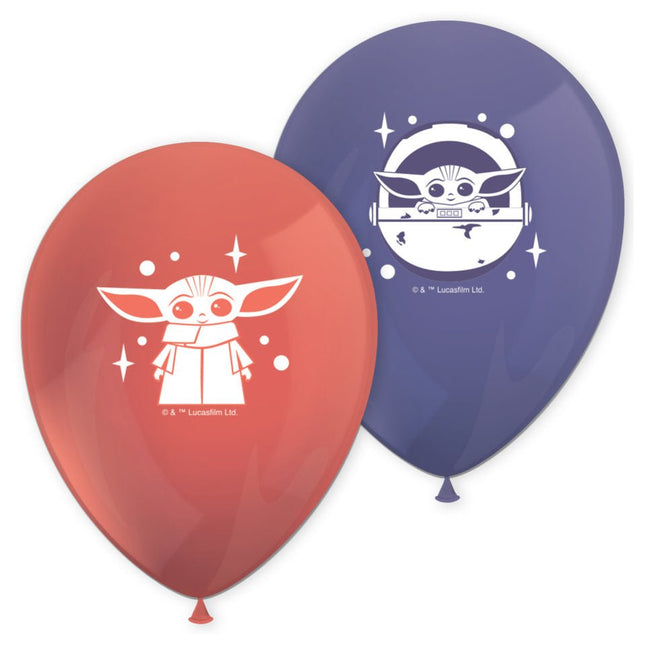 Star Wars Ballonnen Baby Yoda 28cm 8st van Procos koop je bij Partywinkel