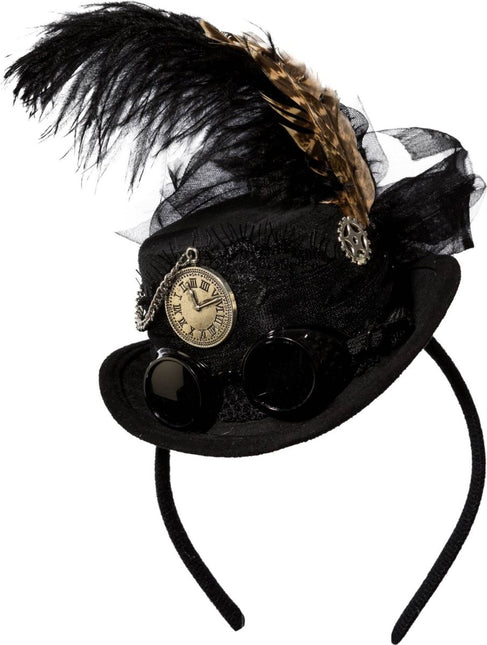 Steampunk Haarband Zwart van Orlob koop je bij Partywinkel