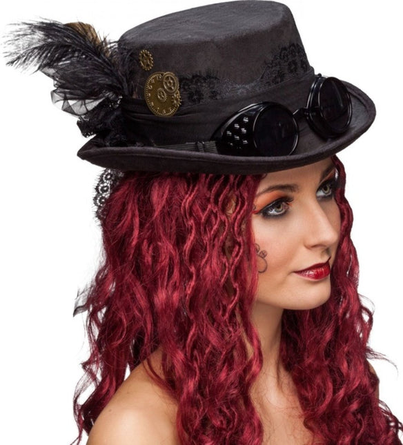 Steampunk Hoed Met Glas van Orlob koop je bij Partywinkel