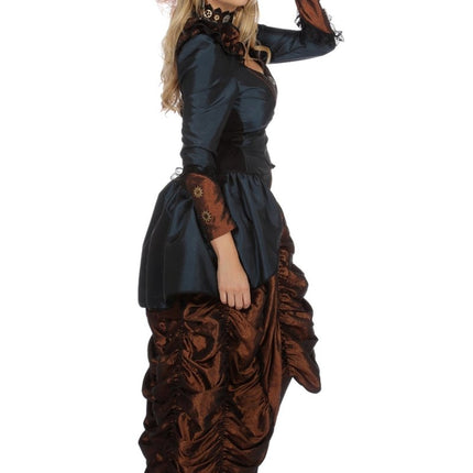 Steampunk Jurk Blauw van Wilbers & Wilbers koop je bij Partywinkel