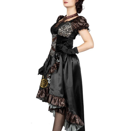 Steampunk Jurk Zwart Dames van Wilbers & Wilbers koop je bij Partywinkel