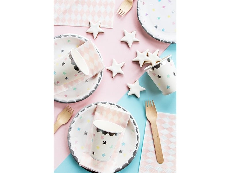 Ster Bordjes 18cm 6st van Partydeco koop je bij Partywinkel
