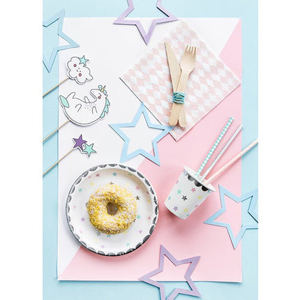Ster Bordjes 18cm 6st van Partydeco koop je bij Partywinkel