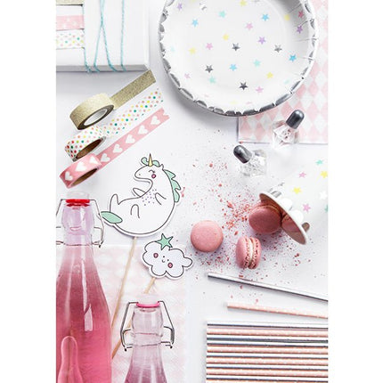Ster Bordjes 18cm 6st van Partydeco koop je bij Partywinkel