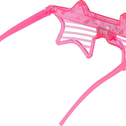Ster Bril Roze Met Licht van Fiestas Guirca koop je bij Partywinkel