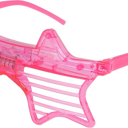 Ster Bril Roze Met Licht van Fiestas Guirca koop je bij Partywinkel