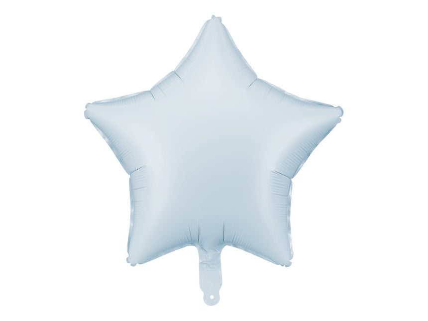 Ster Helium Ballon Blauw Leeg 48cm van Partydeco koop je bij Partywinkel