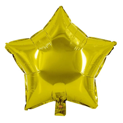 Star Helium Balloon, Solid Gold, Empty, 45 cm