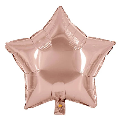 Star Helium Balloon, Rose Gold, Empty, 45 cm