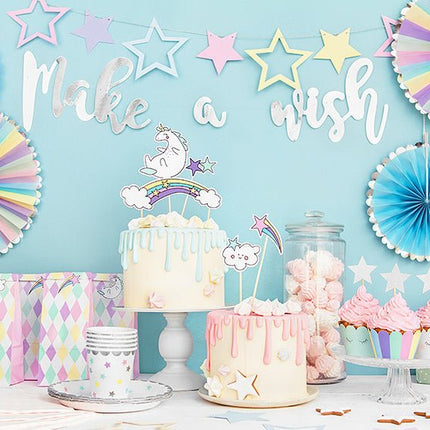 Sterren Slinger Gekleurd 1,4cm van Partydeco koop je bij Partywinkel