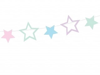 Sterren Slinger Gekleurd 1,4cm van Partydeco koop je bij Partywinkel