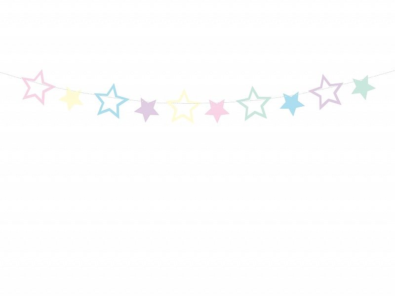 Sterren Slinger Gekleurd 1,4cm van Partydeco koop je bij Partywinkel