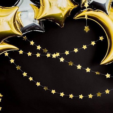 Sterren Slinger Goud 3,6m van Partydeco koop je bij Partywinkel