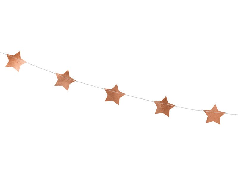 Sterren Slinger Rose Goud 3,6m van Partydeco koop je bij Partywinkel