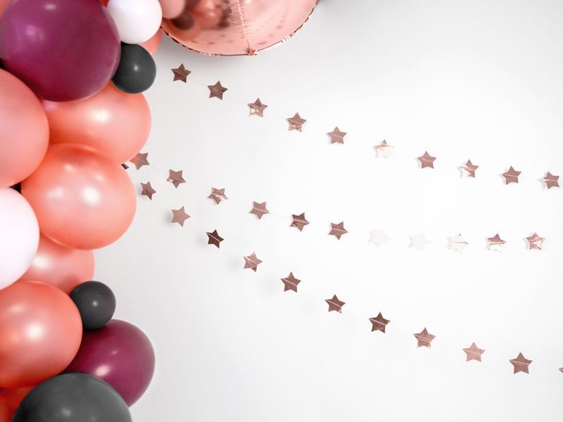 Sterren Slinger Rose Goud 3,6m van Partydeco koop je bij Partywinkel