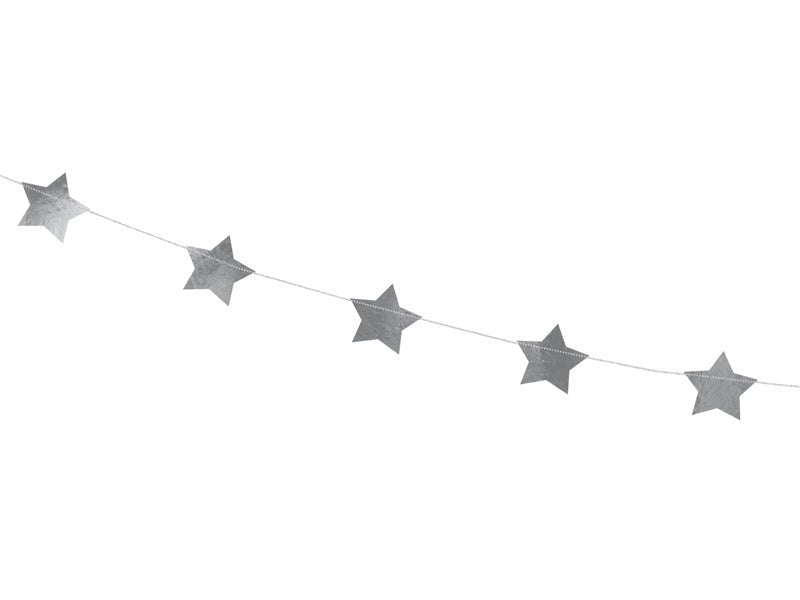 Sterren Slinger Zilver 3,6m van Partydeco koop je bij Partywinkel