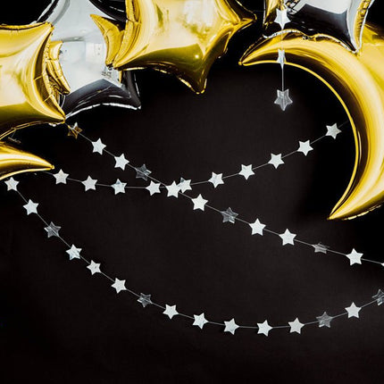 Sterren Slinger Zilver 3,6m van Partydeco koop je bij Partywinkel
