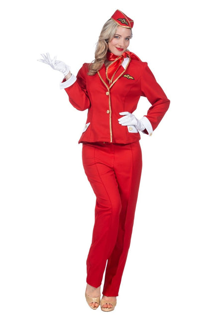 Stewardess Pak Dames Rood van Wilbers & Wilbers koop je bij Partywinkel