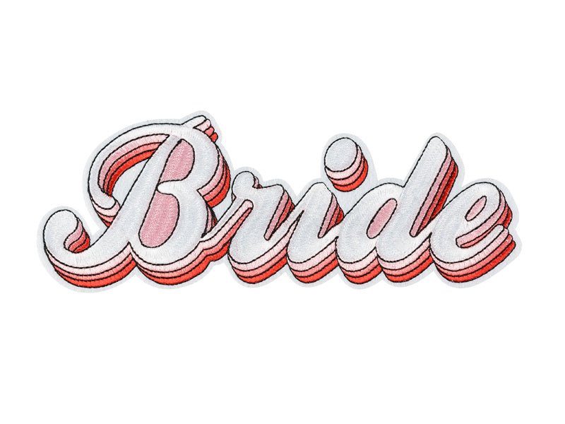 Strijk Embleem Bride 22cm van Partydeco koop je bij Partywinkel