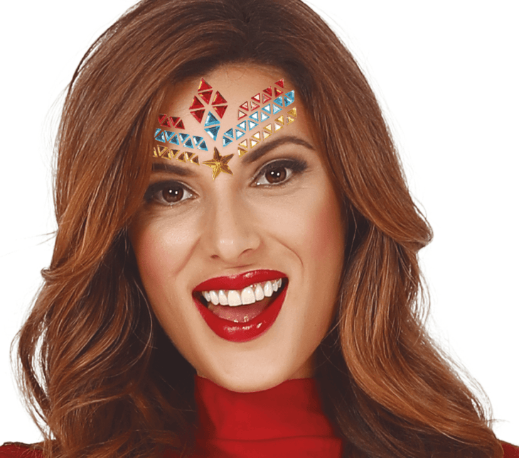 Super Heldin Gezichts Diamantjes van Fiestas Guirca koop je bij Partywinkel
