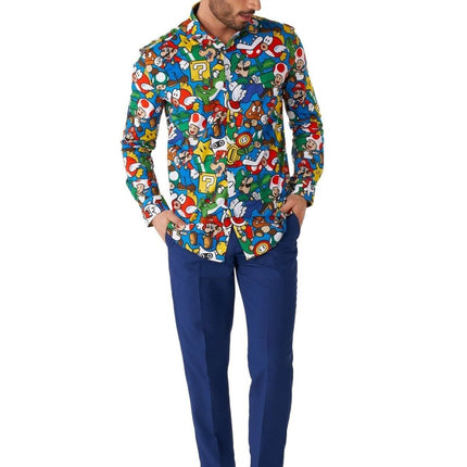 Super Mario Overhemd Heren OppoSuits van OppoSuits koop je bij Partywinkel