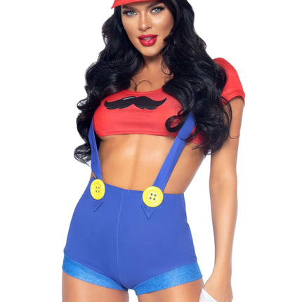 Super Mario Pak Rood Blauw Dames Leg Avenue van Leg Avenue koop je bij Partywinkel