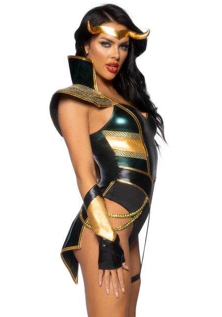 Super Woman Pak Dames Bodysuit Trickster Goddess Leg Avenue van Leg Avenue koop je bij Partywinkel