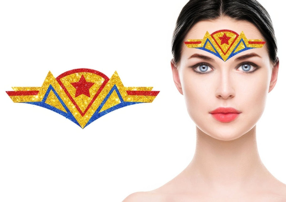 Superheld Gezicht Stickers van Fiestas Guirca koop je bij Partywinkel