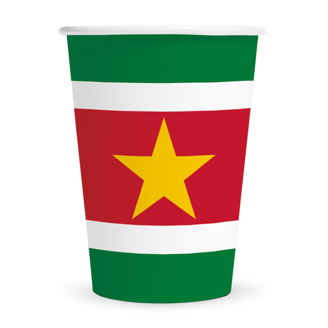 Suriname Bekers 210ml 8st van WeFiesta koop je bij Partywinkel