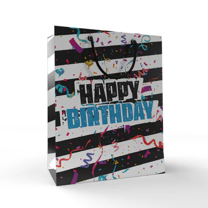 Happy Birthday Gift Bag, 21 cm, 12-pack