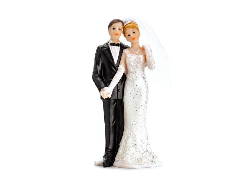 Taarttoper Bruiloft Bruidspaar 11cm van Partydeco koop je bij Partywinkel