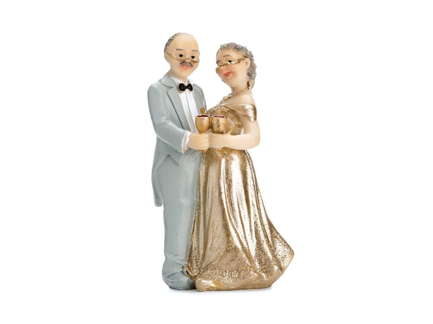 Taarttopper 50 Jaar Getrouwd 12cm van Partydeco koop je bij Partywinkel