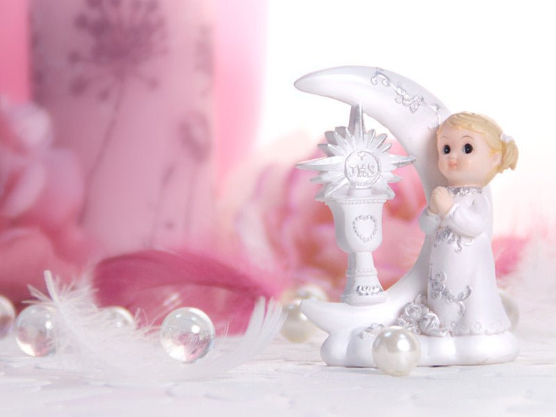Taarttopper Comunnie Meisje 9cm van Partydeco koop je bij Partywinkel