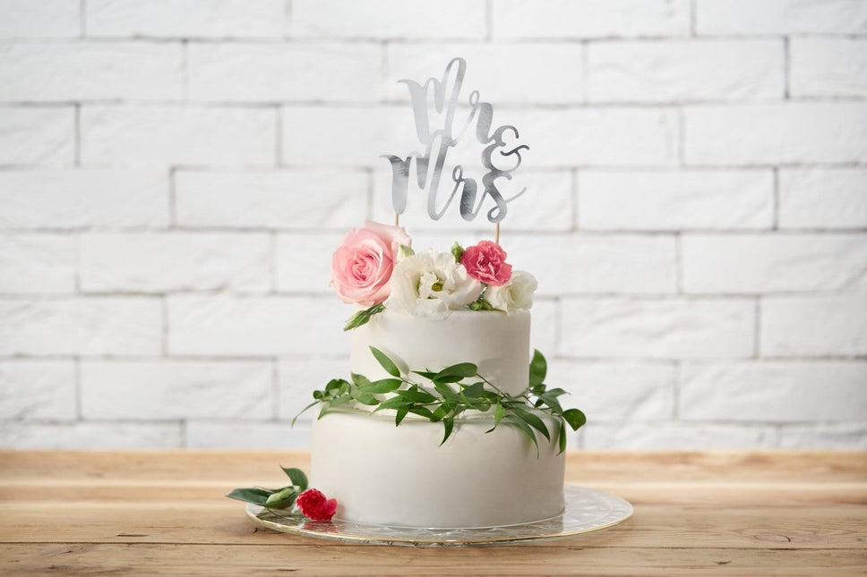 Taarttopper Happy Birthday Zilver 25,5cm van Partydeco koop je bij Partywinkel
