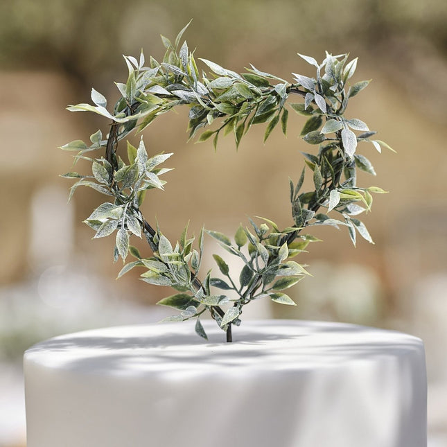 Taarttopper Hart Met Bladeren 12cm van Ginger Ray koop je bij Partywinkel