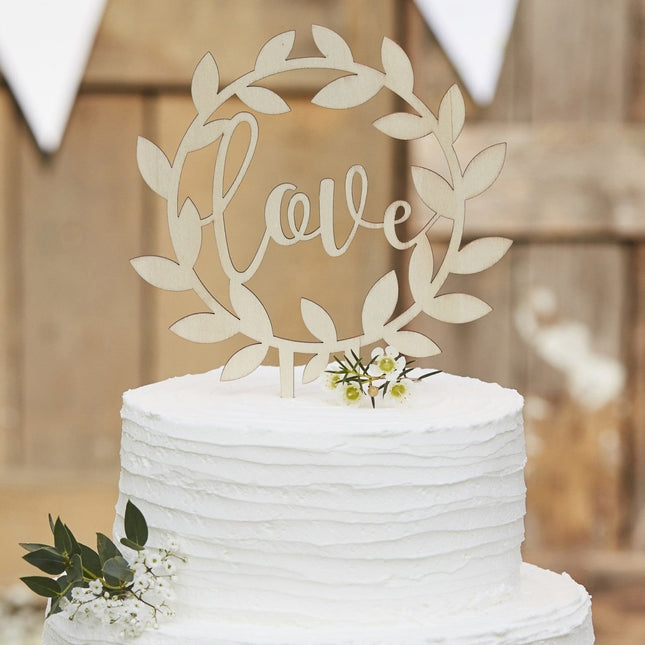 Taarttopper Love 19cm van Ginger Ray koop je bij Partywinkel
