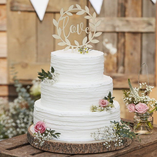 Taarttopper Love 19cm van Ginger Ray koop je bij Partywinkel