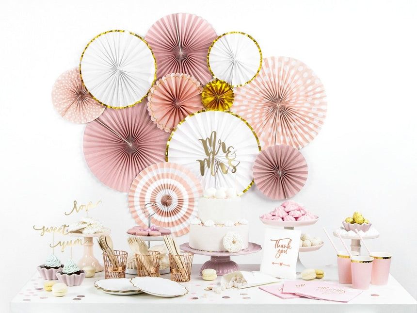Taarttopper Mr & Mrs Goud 25,5cm van Partydeco koop je bij Partywinkel