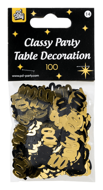 Tafelconfetti 100 Jaar 20gr van Paper Dreams koop je bij Partywinkel